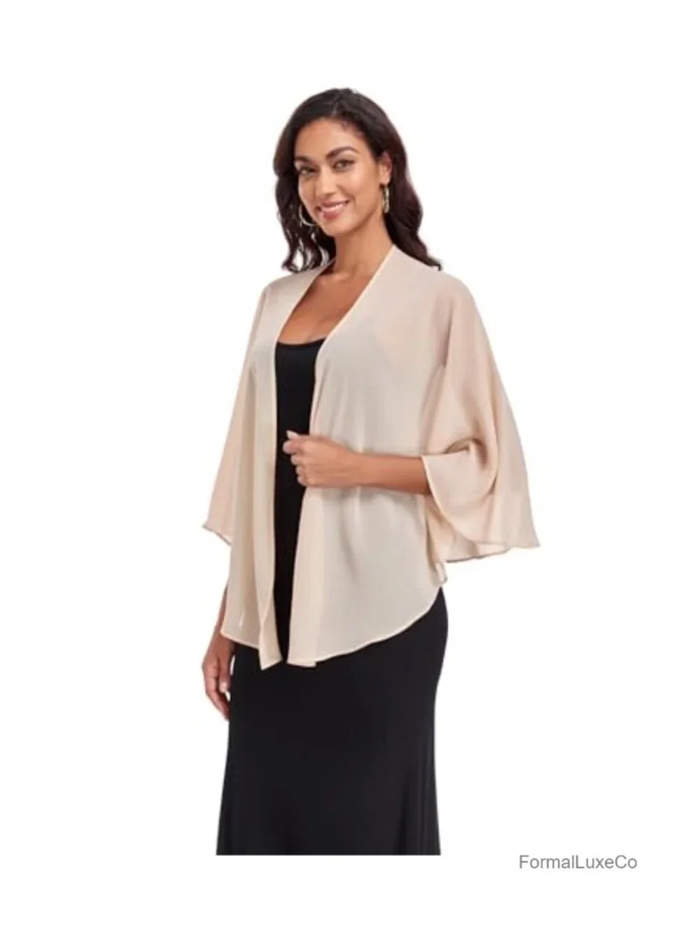 Chiffon Shawl Wrap for Women Evening Dress Soft Capelet Bridal Cover Up